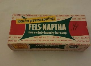 Fels Naptha Duty Heavy Laundry Bar Soap Vintage 6.  5 Oz