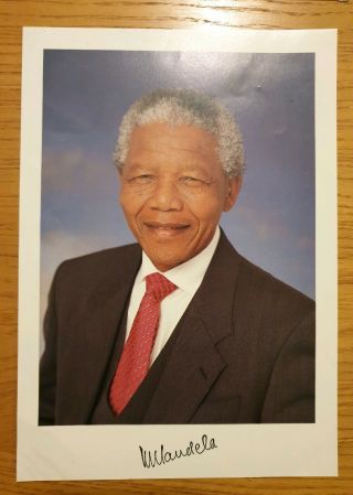 Nelson Mandela Signed Photo Autograph,  Other 6 South Africa Politicians 2