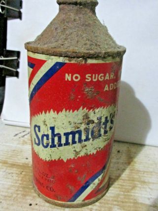 1930`s Schmidt`s Cone Top Beer Can - [read Description] -