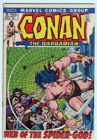 Conan The Barbarian 13 Marvel Comics Bernie Wrightson Vf/nm 9.  0