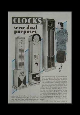 Art Deco Hall Clock 1938 Howto Build Plans 3 Designs