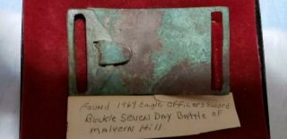 Civil war rare dug 100 authentic Sword Buckle plate Malvern Hill 2