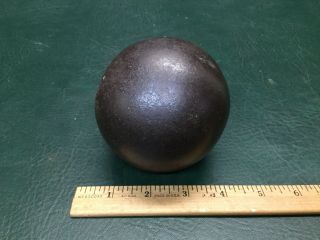 Antique 7 Lbs Civil War Cannon Ball 3 - 5/8 " In Diameter