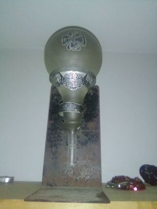 Vintage Antique Autofyrstop Glass Grenade Fire Extinguisher with Wall Bracket 2