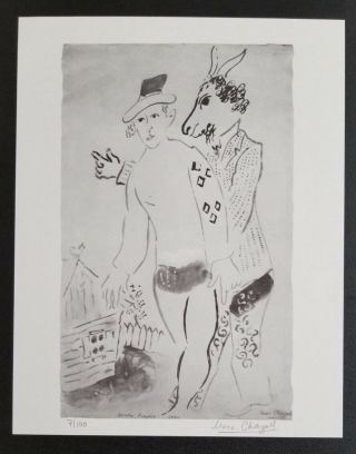 Marc Chagall,  Hand Signed And Numbered Vintage Print From 1975