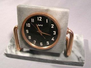 Clock Molnija Molnia Table Russian Soviet Old Vintage Watch Marble Stone Desktop