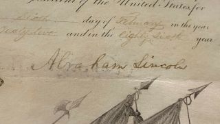 President Abraham Lincoln Signed 1862 Document Autographed JSA LOA RARE 2