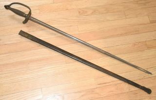 1863 Emerson & Silver Civil War Nco Sword & Scabbard Model 1840