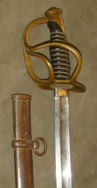 Rare Civil War Id’ Cavalry Sword Of Sergeant Henry Spaulding 8th Indiana Cavalry