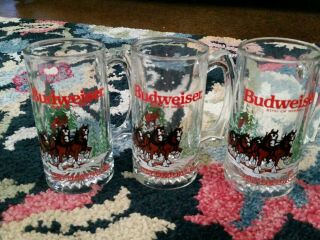 Vintage Budweiser Clydesdales Beer Mug 5 - 1/2  High King Of Beers Anheuser