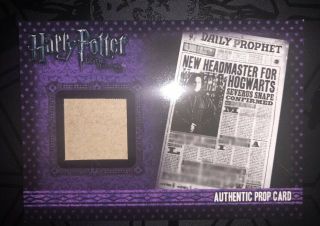 Harry Potter Deathly Hallows Part 1 Prop Card Of The Daily Prophet