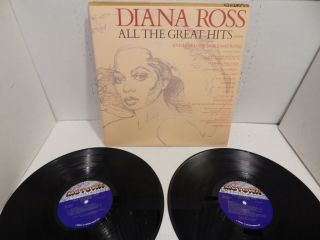 Diana Ross All The Great Hits Endless Love Lionel Richie 2 Lp Motown Nm
