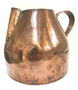 Large Antique Copper Jug Pitcher - Early 1800 