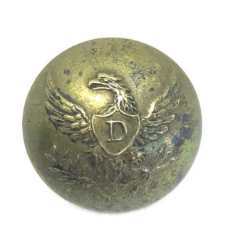 Us Dragoon Coat/uniform Button - Civil War Or Pre By " Waterbury Button Co.  "