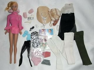 Vintage Barbie Swirl Doll In 1965 Skaters Waltz 1629 Plus Extra Clothes Ken