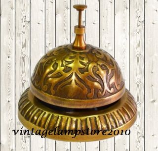 Vintage Brass Victorian Style Desk Bell Service Desk Bell Counter Bells Hotel