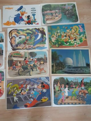Set Of 13 Vintage Disney Placemats Peter Pan Jungle Cruise Sword In The Stone