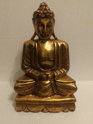 Handmade Wooden Buddha Meditation Statue