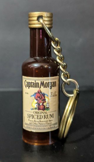 Captain Morgan Spiced Rum Keychain Shaped Like A Bottle