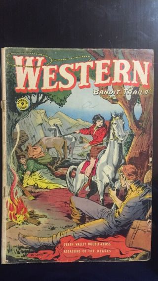 1954 Western Bandit Trails 9 Matt Baker Good Girl Art Cover Fr - Gd Loose Cover.