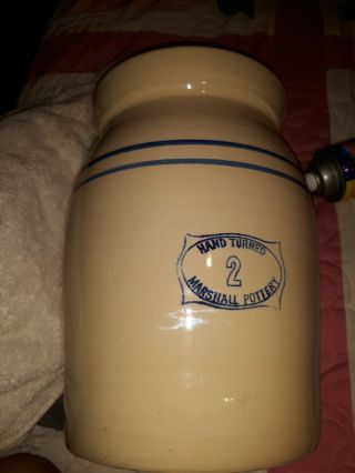 Marshall Pottery 2 Gallon Stoneware Butter Churn Crock No Lid