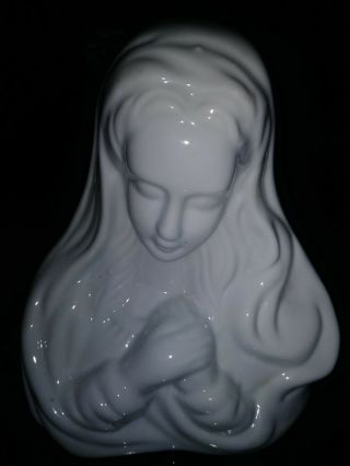 White Porcelain Bust Of The Virgin Mary