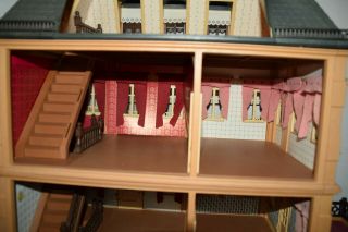 Vintage Playmobil Victorian Mansion Dollhouse 5300 With Extra Floor Level 7411 3