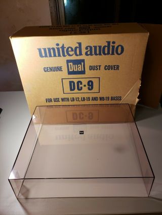 Vintage Dual United Audio Dc - 9 Turntable Dust Cover 1229,  Oem