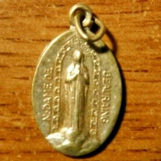 Antique Our Lady Of Beauraing Catholic Medal
