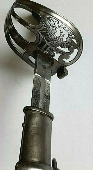 CIVIL WAR M 1850 STAFF AND FIELD CLAUBERG SWORD PRESENTED TO LIEUT K.  D.  CHENY 3