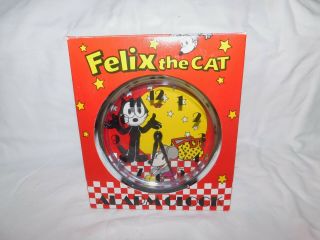 Vintage 1989 Felix The Cat Wind Up Alarm Clock Mib