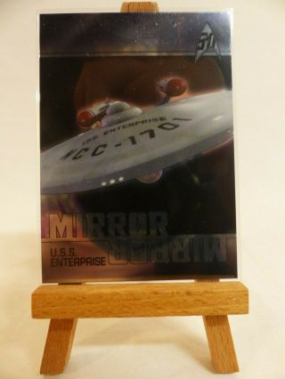 Star Trek Tos 50th Anniversary Mirror,  Mirror Heroes Card Mm9 Iss/uss Enterprise