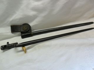 Us Civil War Era Rifle Musket Socket Bayonet & Sheath