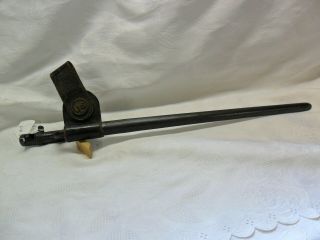 US Civil War Era Rifle Musket Socket Bayonet & Sheath 2