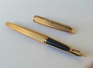 Vintage Waterman C/f Fountain Pen - 18 K (750 /1000) Gold Nib