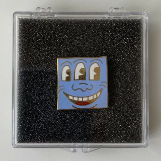 Keith Haring 1985 Pre - Pop Shop Three Eyed Face Enamel Pin Rare
