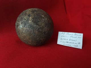 12 Pound Solid Shot Civil War Cannonball