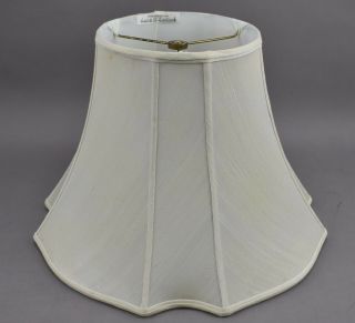 Vintage Hewitt Hitchcock Lamp Shade White Bell Shape Gold Tone Top