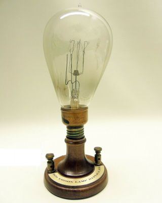 Antique Steampunk Edison Mazda Large 1904 Nipple Tip Filament Light Bulb