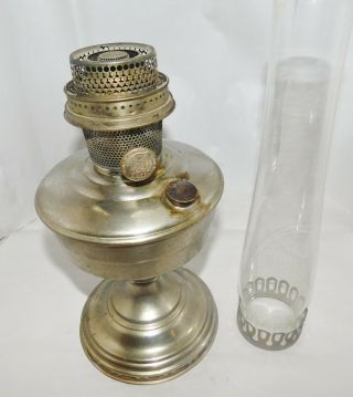 Vintage Aladdin Nickel Plated Kerosene Lamp - Model 12