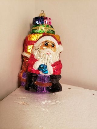 Christopher Radko Santa With His Bag Of Toys Christmas Ornament