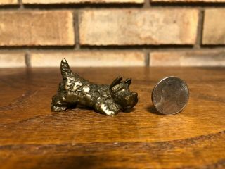 Rare Antique Vienna Austria Miniature Cast Bronze Scottish Terrier Scottie Dog