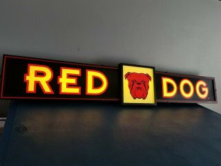 (VTG) 1995 Red Dog beer light up back bar 50 