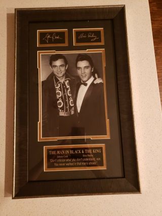 The Man In Black & The King.  Johnny Cash And Elvis Presley Signed Photo