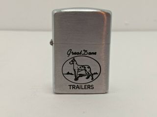 Vintage Zippo Lighter Advertising Great Dane Trailers Trucking