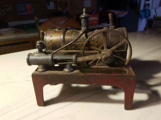 Vintage Antique Weeden Brass Metal Horizontal Steam Engine