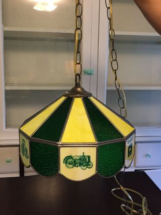 John Deere Tiffany Style Hanging Lamp 2