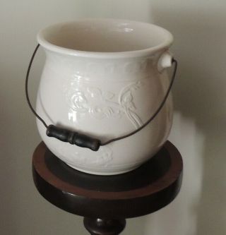 Vintage Antique Ironstone China Porcelain Chamber Pot / Thunder Mug