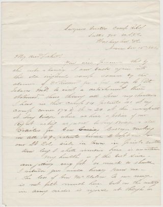 1862 Civil War Soldier Letter - 11th Ny Cavalry " Scott 