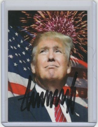 Donald Trump Certified Autograph Card W/ Authenticated Hand Signed